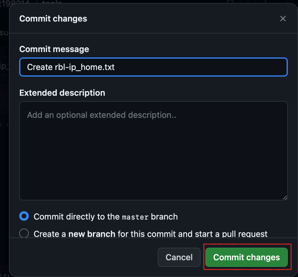 commit change