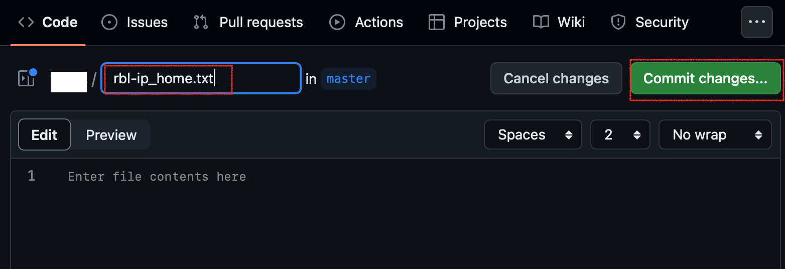 commit rbl file