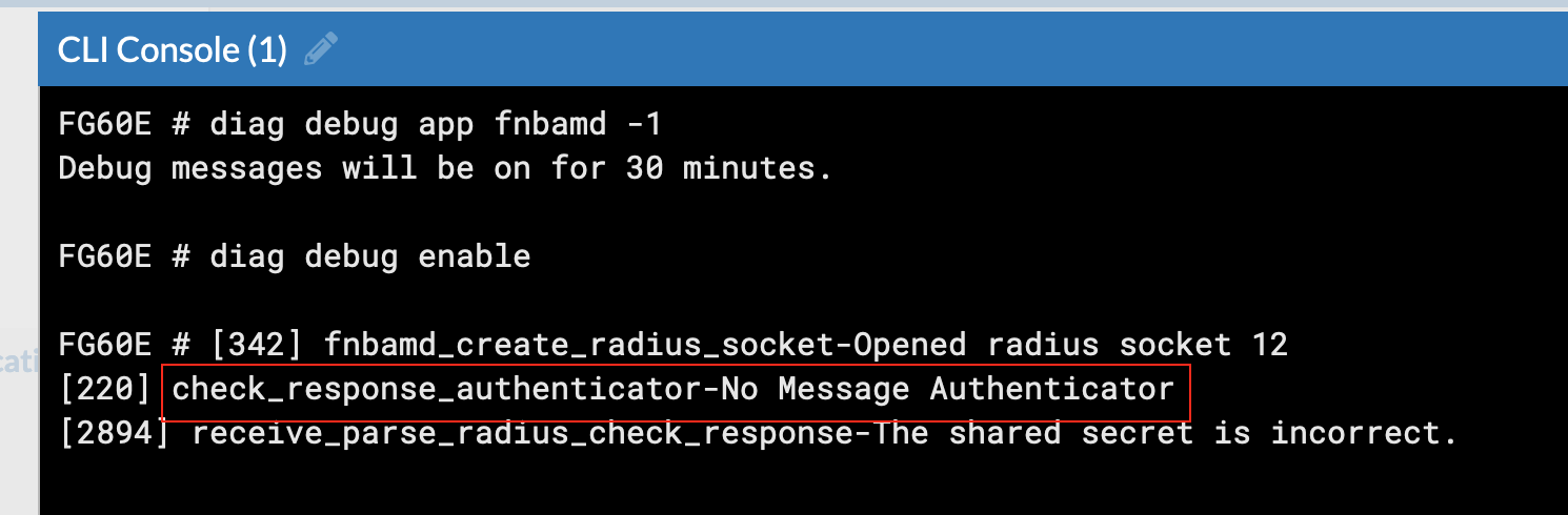 GUI Debug Message